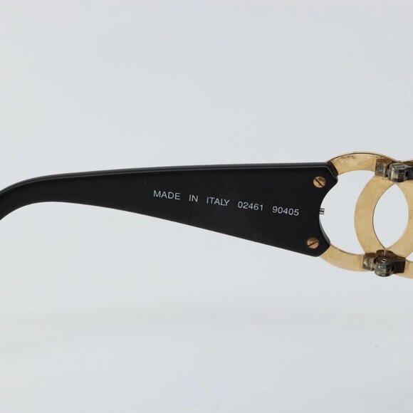 CHANEL COCO Mark Sunglasses Plastic Black CC Auth 143837 - Picture 10 of 11